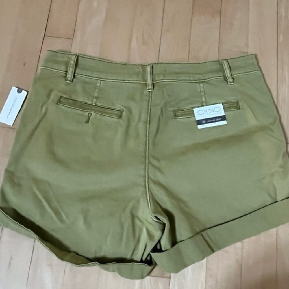 Anthropologie Chino by Anthropologie Relaxed Chino Shorts in Green 28 NWT - Picture 7 of 15